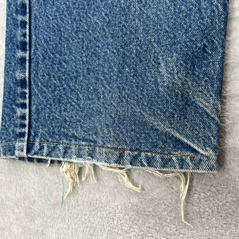 Levi's Orange Tab 505 Straight Leg 36x28 Blue Vintage Distressed Whisker Fade - Picture 3 of 16